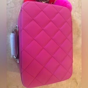 Quilted Pink Cosmetic Case
